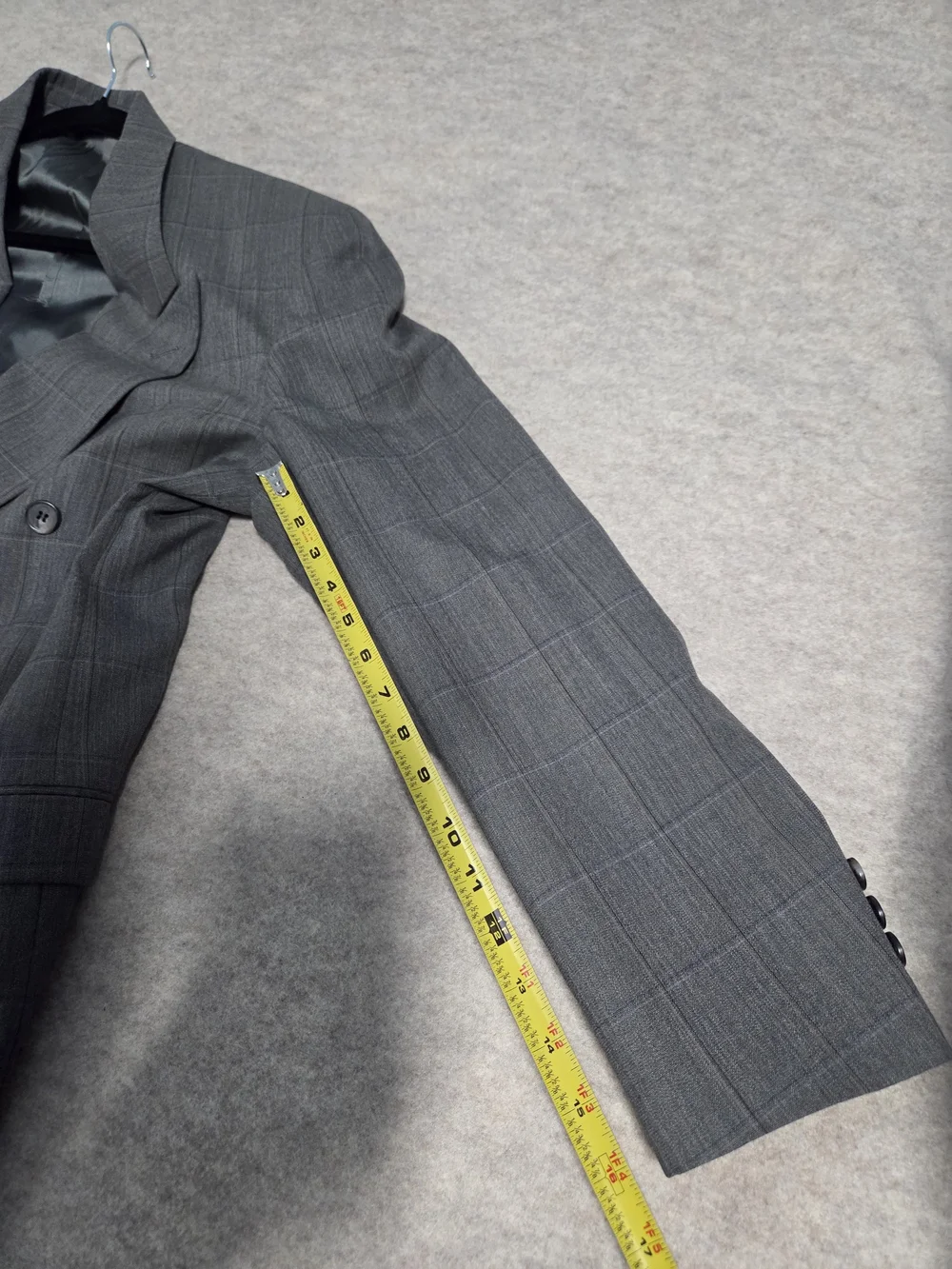 TALLIA Double-Breasted Windowpane Vintage Corporate Old-Hollywood Polish